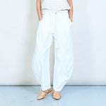 Load image into Gallery viewer, Light pastel cotton relaxed fit tapered trousers
