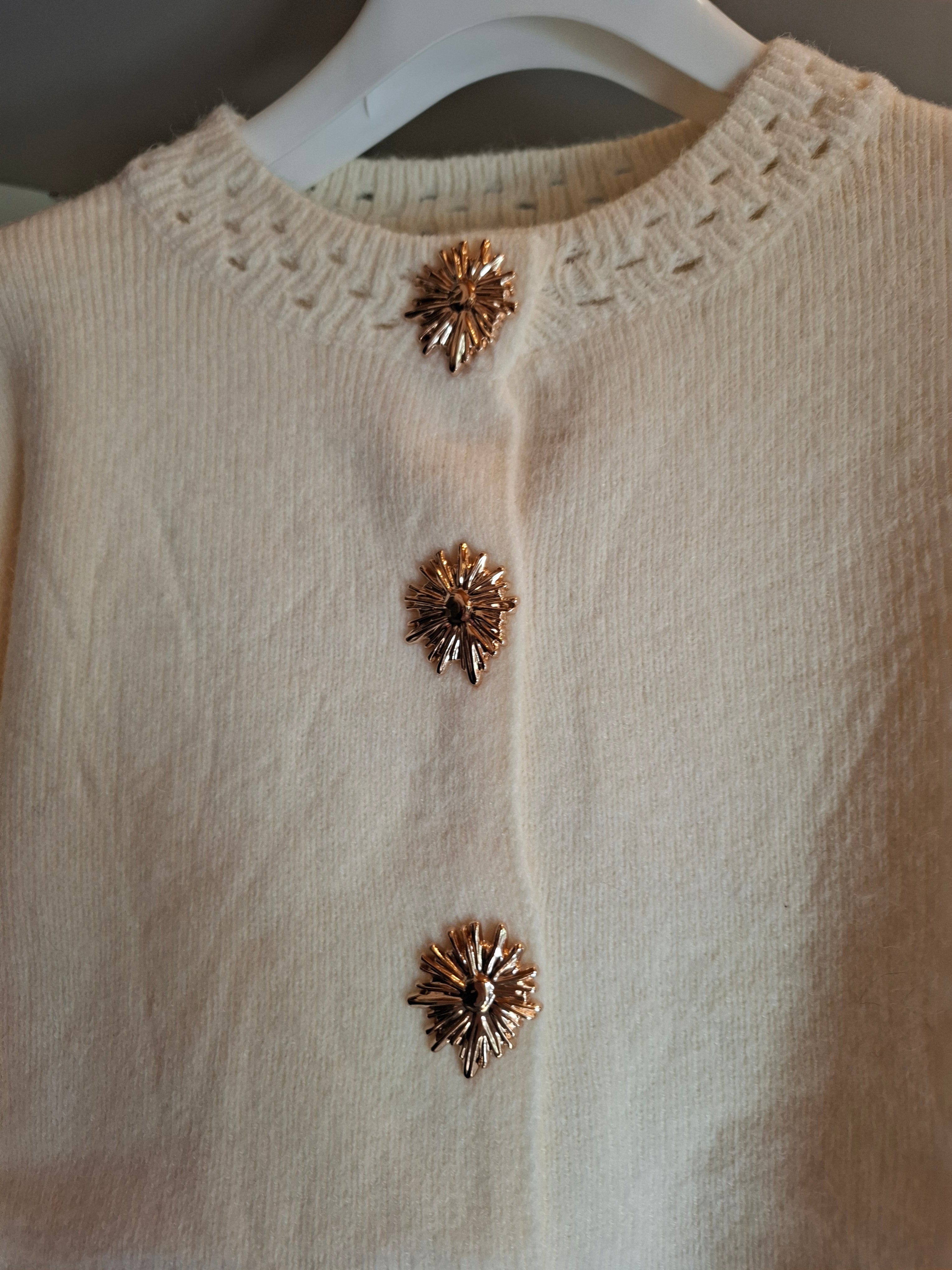 Gold button cardi
