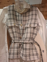 Load image into Gallery viewer, Luxury tweed sleeveless vest.
