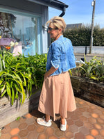 Load image into Gallery viewer, Minimal ribbed top and gathered skirt midi dress
