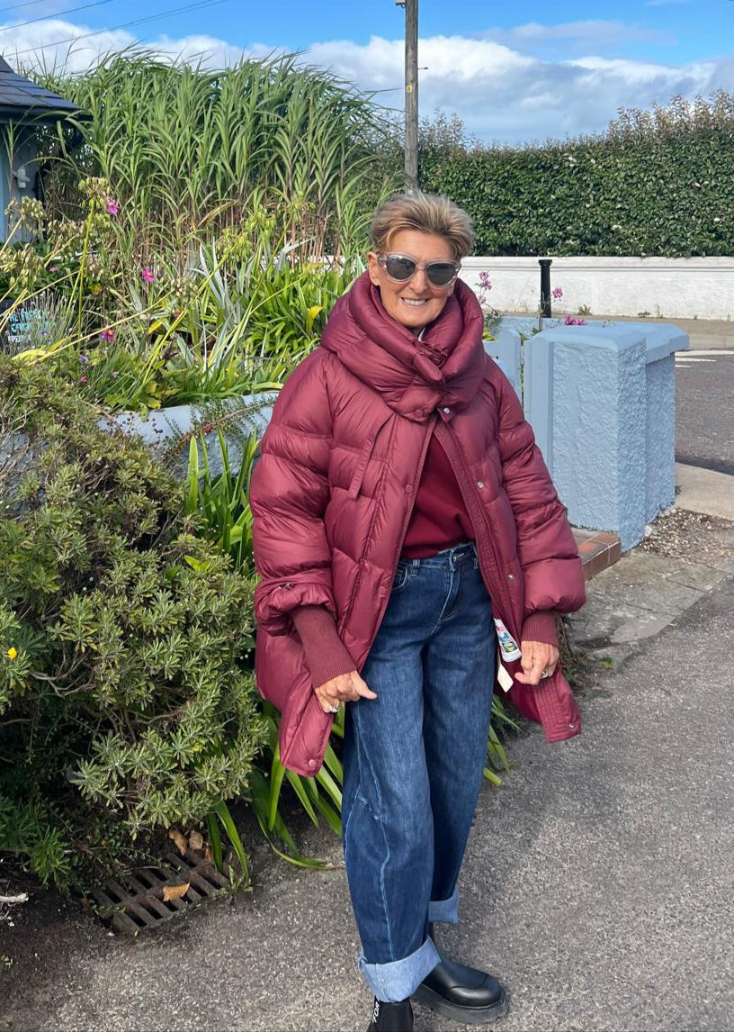 Oversized padded duck down jacket