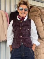 Load image into Gallery viewer, Luxury tweed sleeveless vest.

