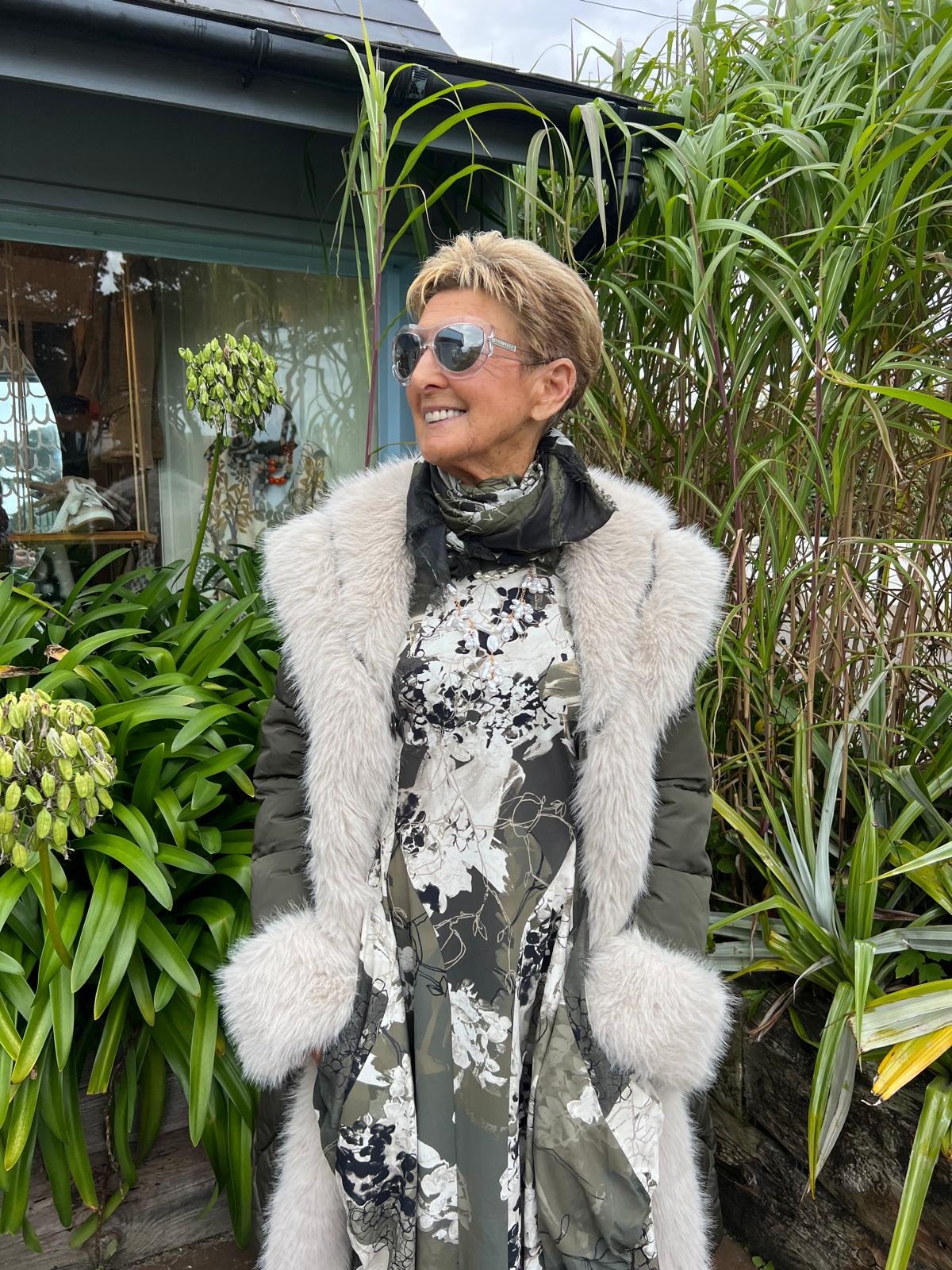 Quilted  and faux fur coat
