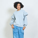 Load image into Gallery viewer, Oversized sweatshirt with bow sleeve
