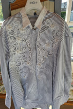 Load image into Gallery viewer, Sparkly striped shirt

