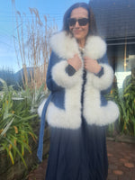 Load image into Gallery viewer, Fur denim jacket

