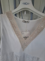 Load image into Gallery viewer, V neck lace trim top
