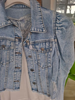 Load image into Gallery viewer, Dressy denim jacket
