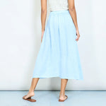 Load image into Gallery viewer, Wrap style linen midi skirt
