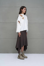 Load image into Gallery viewer, Off White Faux Fur Oversize Sweatshirt
