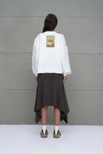 Load image into Gallery viewer, Off White Faux Fur Oversize Sweatshirt
