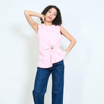 Load image into Gallery viewer, Sleeveless top with metal accent
