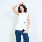 Load image into Gallery viewer, Sleeveless top with metal accent
