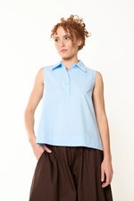 Load image into Gallery viewer, Sleeveless Collared Blouse
