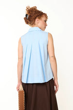 Load image into Gallery viewer, Sleeveless Collared Blouse
