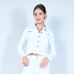 Load image into Gallery viewer, Frayed denim jacket
